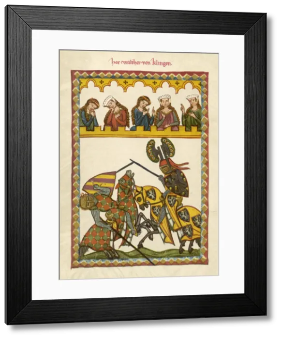 Framed Print : KNIGHTS JOUSTING Framed Print : KNIGHTS JOUSTING