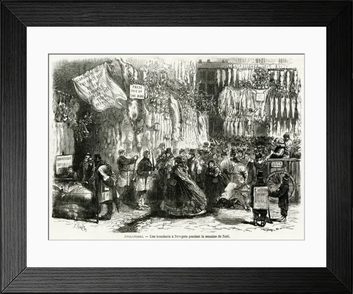 Framed Print : Newgate during the week of Christmas 1866 Framed Print : Newgate during the week of Christmas 1866
