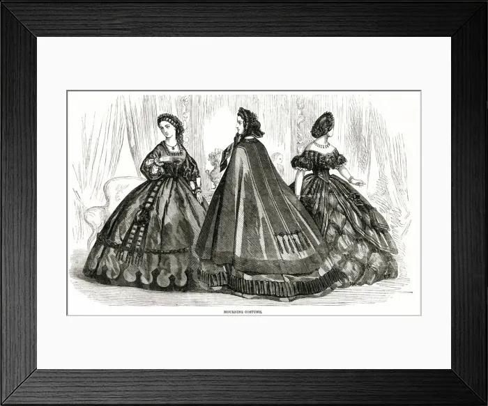 Framed Print : Mourning dress 1861 Framed Print : Mourning dress 1861
