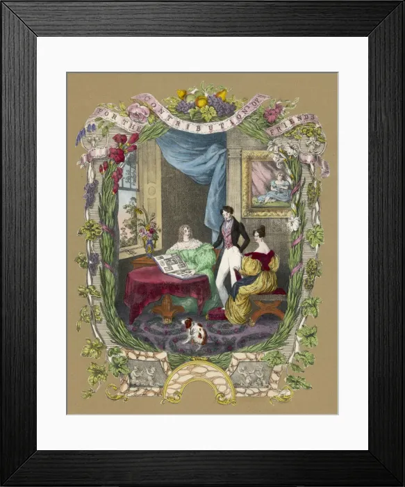 Framed Print : Family at Home - circa 1835 Framed Print : Family at Home - circa 1835