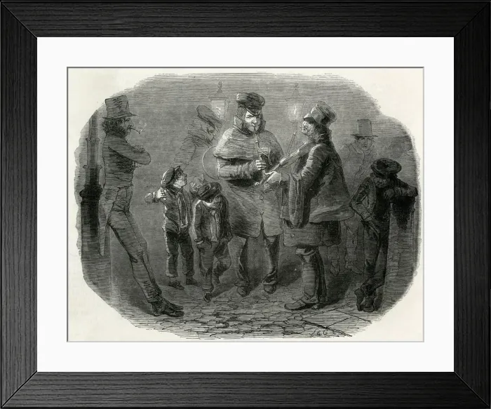 Framed Print : The Christmas Waits 1848 Framed Print : The Christmas Waits 1848