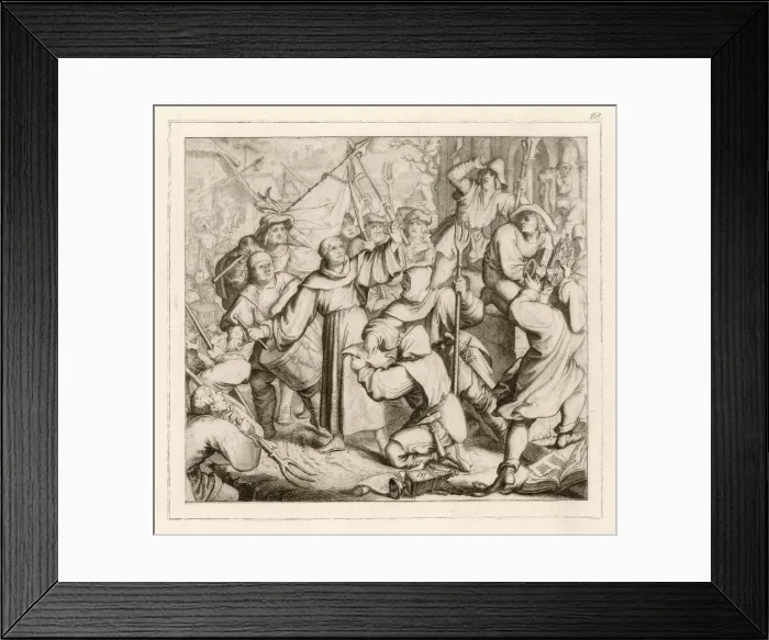 Framed Print : ATTACKING PEASANTS WAR Framed Print : ATTACKING PEASANTS WAR