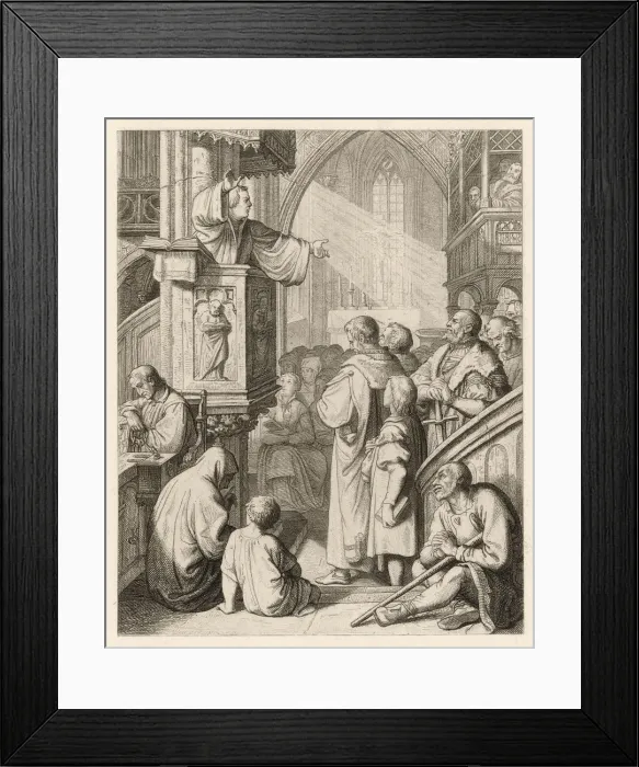 Framed Print : LUTHER IN THE PULPIT Framed Print : LUTHER IN THE PULPIT