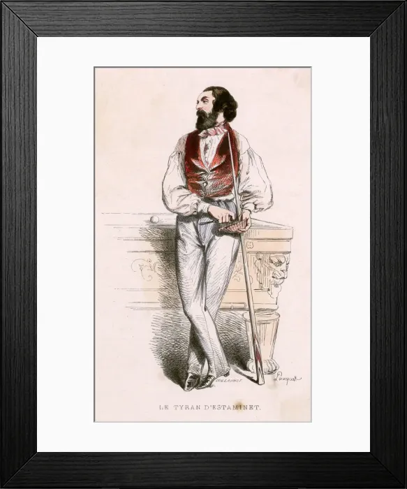 Framed Print : BILLIARD PLAYER. 1842 Framed Print : BILLIARD PLAYER. 1842