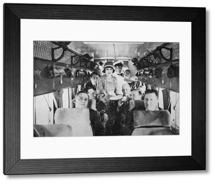 Framed Print : Inflight Scene 1934 Framed Print : Inflight Scene 1934