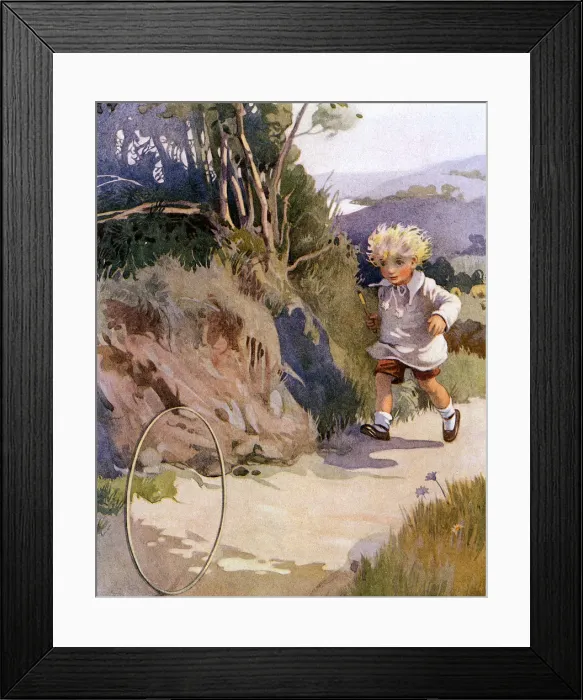 Framed Print : TOYS  /  HOOPS  /  C19TH