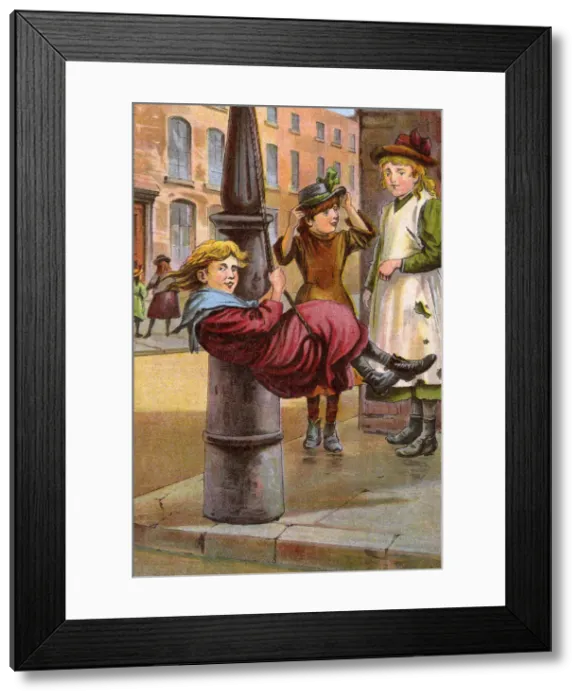 Framed Print : EAST END GIRLS SWING Framed Print : EAST END GIRLS SWING