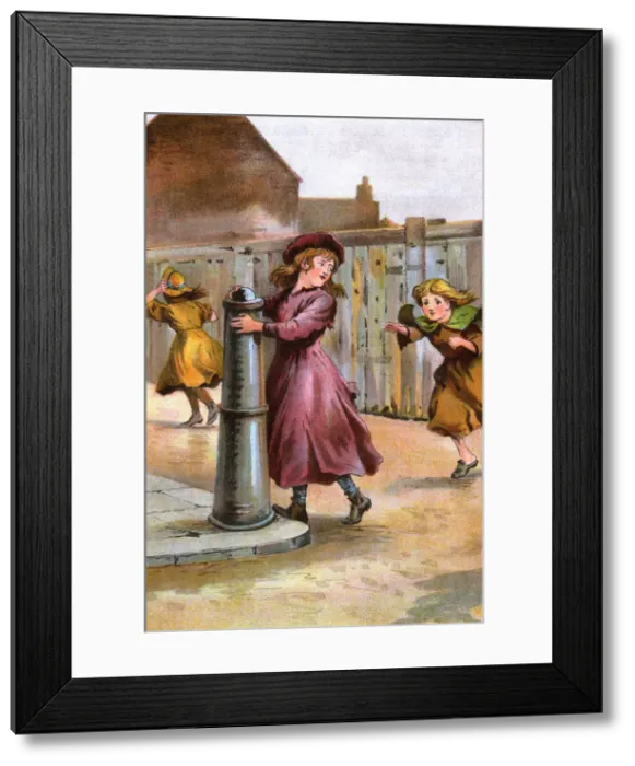 Framed Print : GIRLS PLAYING TOUCH Framed Print : GIRLS PLAYING TOUCH