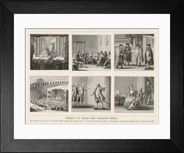 Framed Print : CARLO GOLDONI / SIX PICS Framed Print : CARLO GOLDONI / SIX PICS