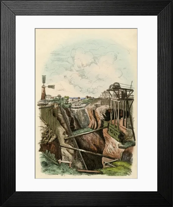 Framed Print : IRON MINE / GUERIN / 1837 Framed Print : IRON MINE / GUERIN / 1837