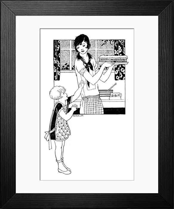 Framed Print : MUMMY BAKES A CAKE 1926 Framed Print : MUMMY BAKES A CAKE 1926