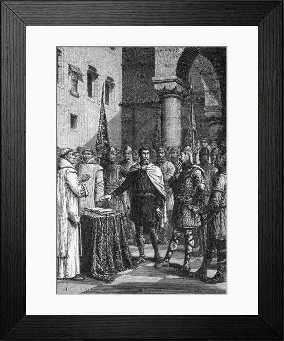 Framed Print : HAROLD SWEARS FEALTY Framed Print : HAROLD SWEARS FEALTY
