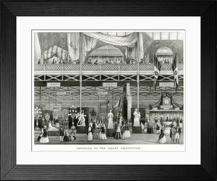 Framed Print : Interior of The Great Exhibition 1851 Framed Print : Interior of The Great Exhibition 1851