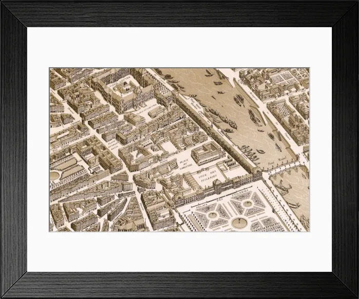 Framed Print : LOUVRE AREA, 1730 Framed Print : LOUVRE AREA, 1730