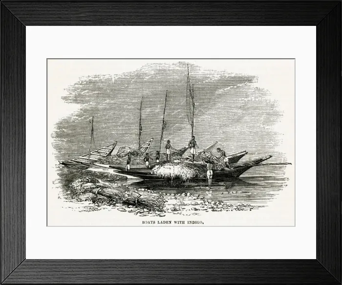 Framed Print : INDIGO LADEN SHIPS Framed Print : INDIGO LADEN SHIPS