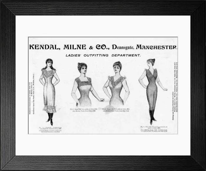 Framed Print : KENDAL COMBINATIONS 1897 Framed Print : KENDAL COMBINATIONS 1897