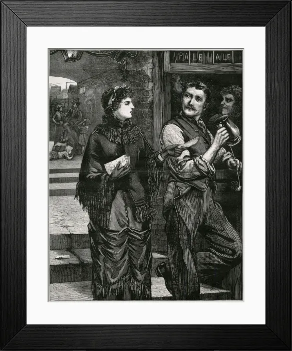 Framed Print : HANDING OUT TRACTS Framed Print : HANDING OUT TRACTS