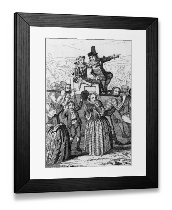 Framed Print : DUNMOW FLITCH COUPLE Framed Print : DUNMOW FLITCH COUPLE
