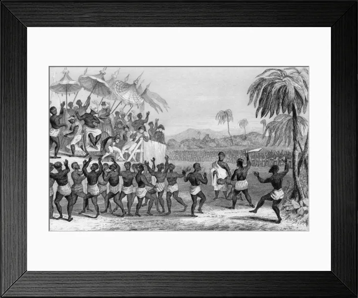 Framed Print : WATCHING DAHOMEY SACRIF Framed Print : WATCHING DAHOMEY SACRIF
