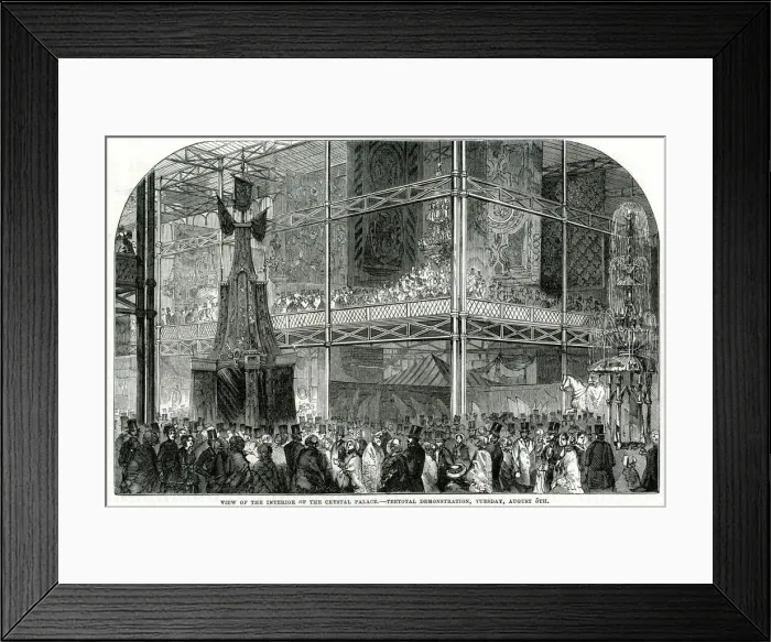 Framed Print : Teetotal Demonstration - Crystal Palace 1851 Framed Print : Teetotal Demonstration - Crystal Palace 1851