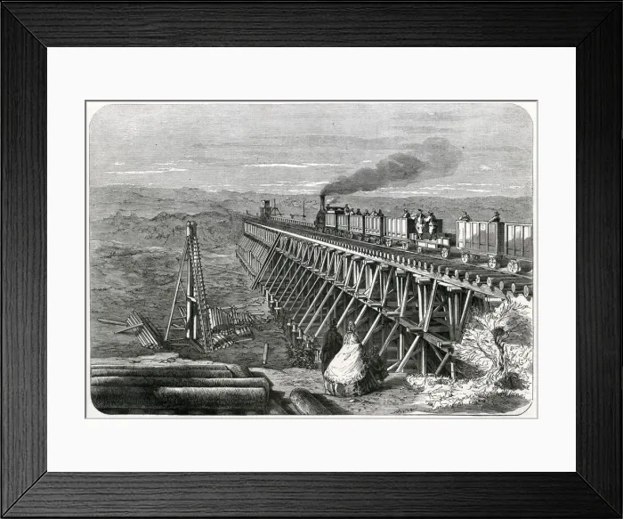 Framed Print : ODESSA-BALTA LINE BRIDGE 1866 Framed Print : ODESSA-BALTA LINE BRIDGE 1866