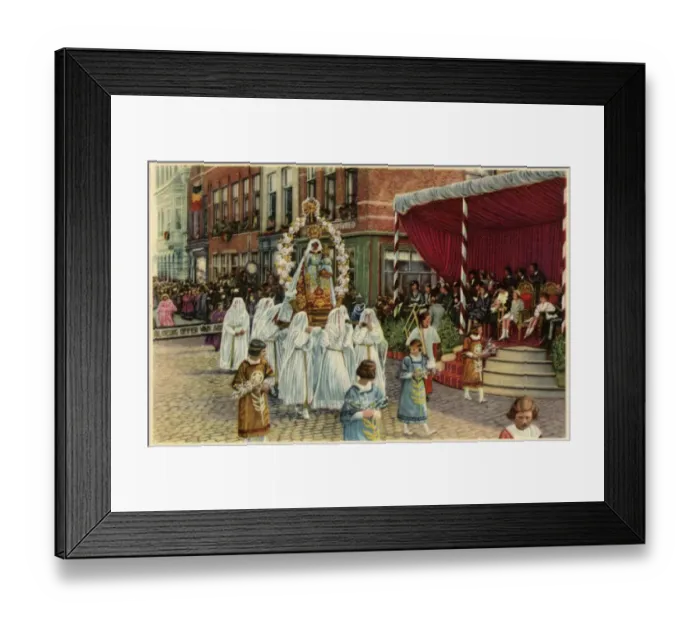 Framed Print : BRUGES PROCESSION Framed Print : BRUGES PROCESSION