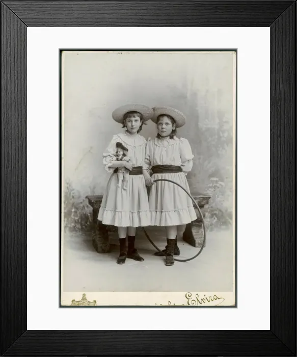 Framed Print : TWO GERMAN GIRLS 19C Framed Print : TWO GERMAN GIRLS 19C
