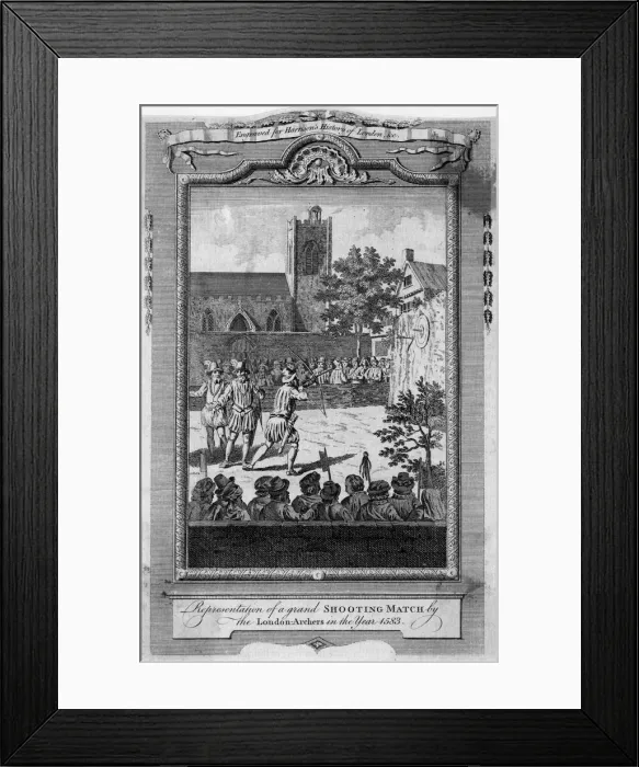 Framed Print : ARCHERY MATCH / 1583 Framed Print : ARCHERY MATCH / 1583