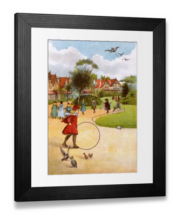 Framed Print : TOYS / HOOPS / C19TH Framed Print : TOYS / HOOPS / C19TH