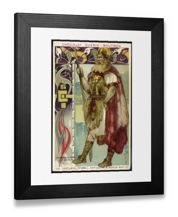 Framed Print : Costume - Men - Saxon Chief Framed Print : Costume - Men - Saxon Chief