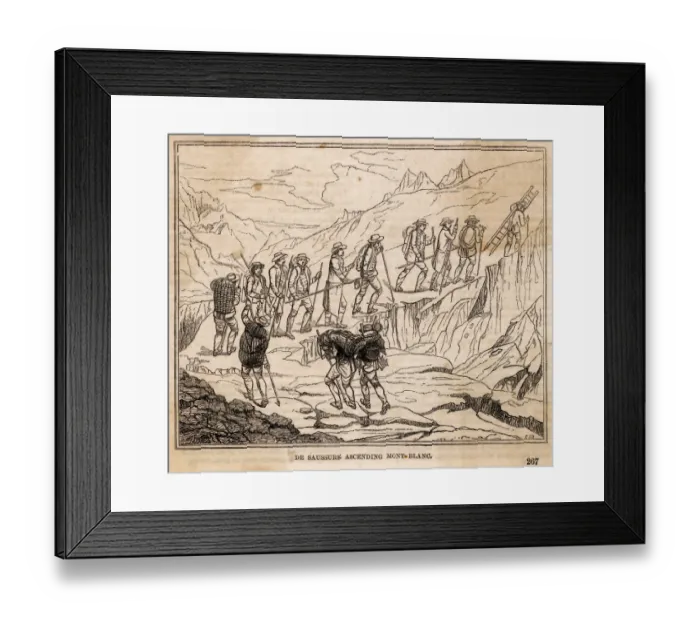 Framed Print : CLIMBING / ALPS / SAUSSURE Framed Print : CLIMBING / ALPS / SAUSSURE