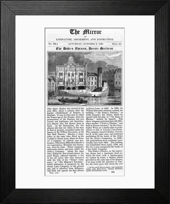 Framed Print : DUKES DORSET GARDENS Framed Print : DUKES DORSET GARDENS