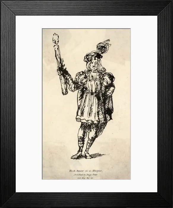 Framed Print : I. JONES MASQUE COSTUME Framed Print : I. JONES MASQUE COSTUME