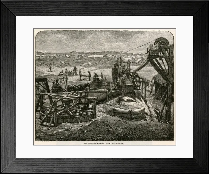 Framed Print : DIAMOND MINING / KIMBERLEY Framed Print : DIAMOND MINING / KIMBERLEY