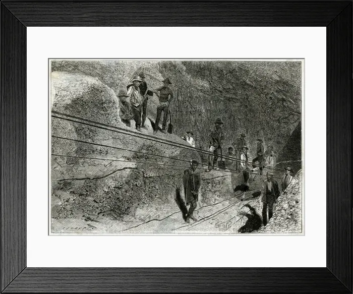 Framed Print : DIAMOND MINING / KIMBERLEY Framed Print : DIAMOND MINING / KIMBERLEY