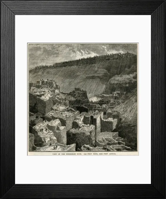 Framed Print : DIAMOND MINING / KIMBERLEY Framed Print : DIAMOND MINING / KIMBERLEY