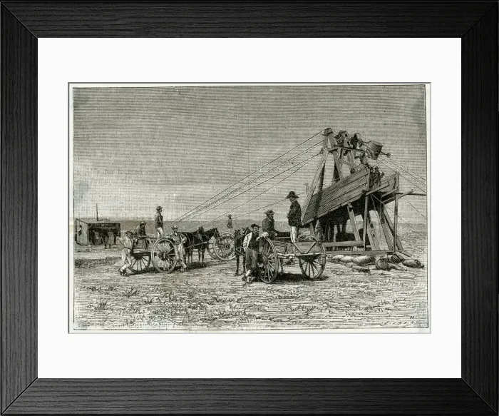 Framed Print : Diamond mining at Kimberley 1885