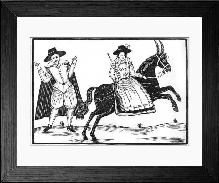 Framed Print : LADY RIDER AND GENT Framed Print : LADY RIDER AND GENT