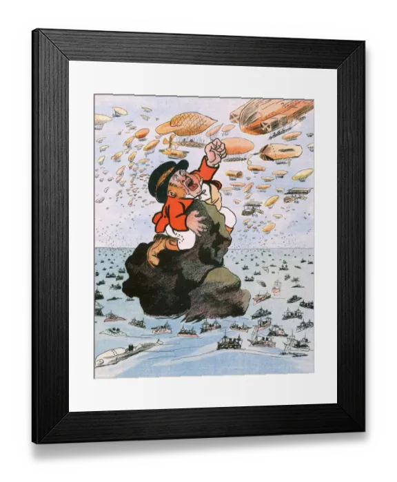 Framed Print : JOHN BULL AIRSHIP THREAT Framed Print : JOHN BULL AIRSHIP THREAT