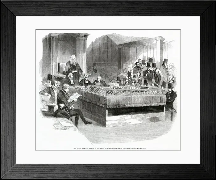 Framed Print : Corn Law Debate 1846 Framed Print : Corn Law Debate 1846