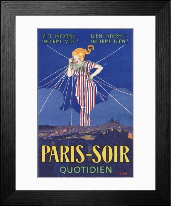 Framed Print : POSTER FOR PARIS=SOIR Framed Print : POSTER FOR PARIS=SOIR