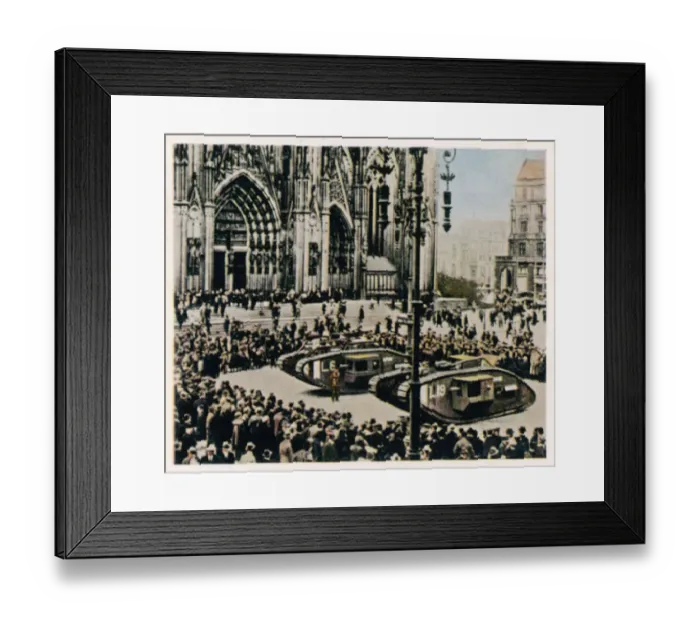 Framed Print : BRITISH TANKS / KOLN / 1921 Framed Print : BRITISH TANKS / KOLN / 1921