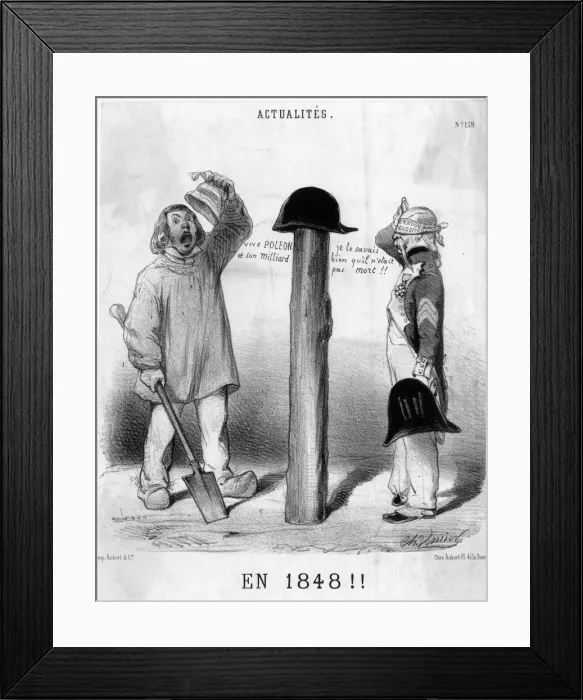 Framed Print : France in 1848 - satirical cartoon Framed Print : France in 1848 - satirical cartoon