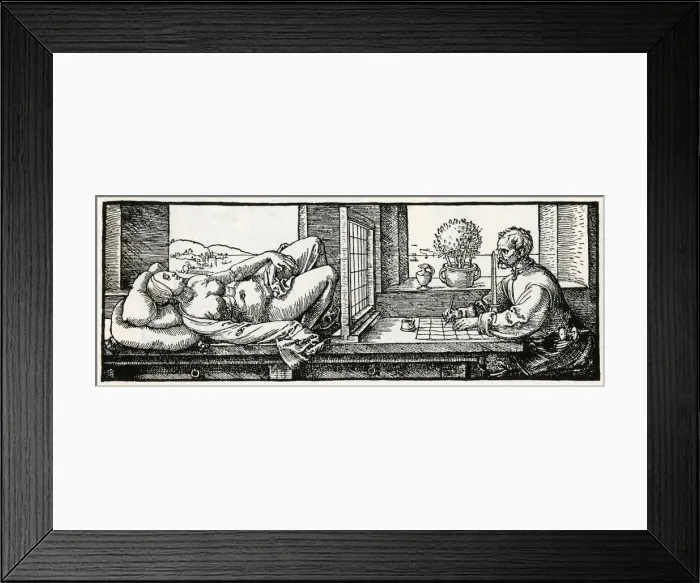 Framed Print : ARTIST USING GRID Framed Print : ARTIST USING GRID