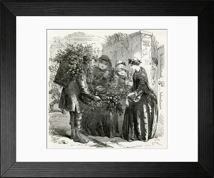 Framed Print : Mistletoe seller 1853 Framed Print : Mistletoe seller 1853