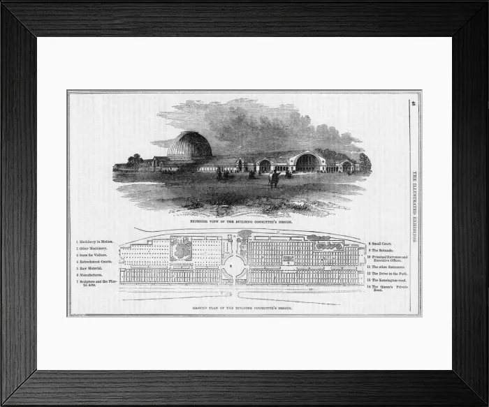 Framed Print : CRYSTAL PALACE PLANS Framed Print : CRYSTAL PALACE PLANS