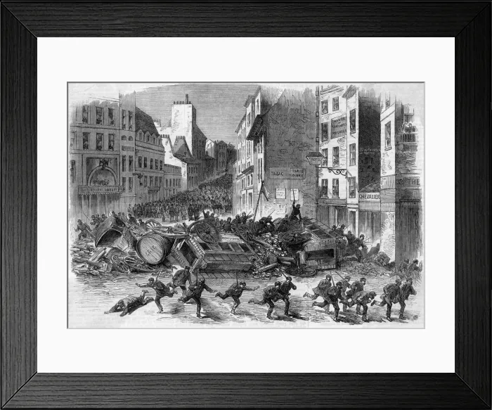 Framed Print : Riots in Paris, 1870 Framed Print : Riots in Paris, 1870