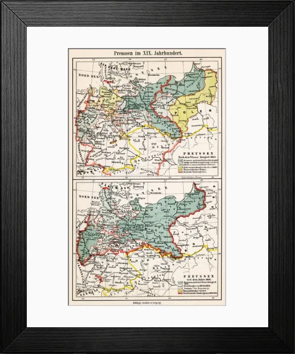 Framed Print : GROWTH OF PRUSSIA / MAP Framed Print : GROWTH OF PRUSSIA / MAP