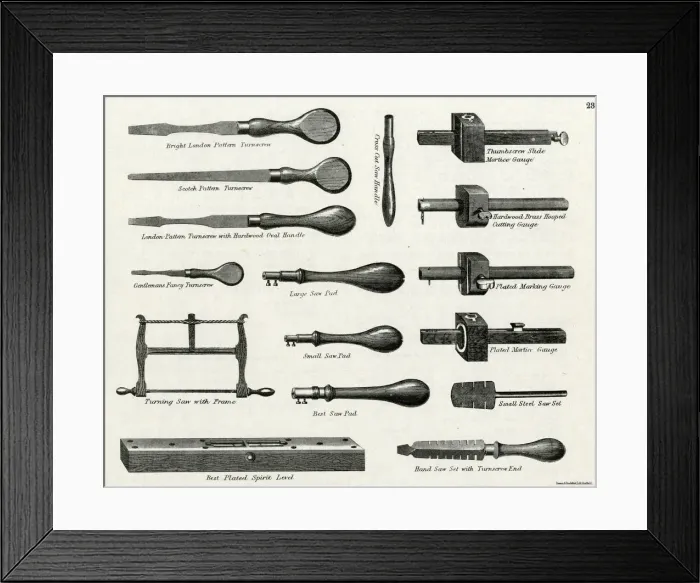 Framed Print : TOOLS / GAUGES ETC / 1889 Framed Print : TOOLS / GAUGES ETC / 1889