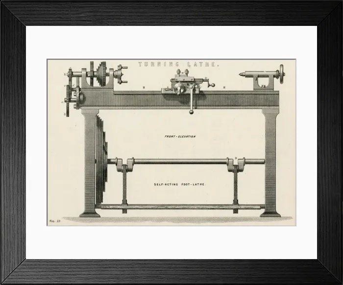 Framed Print : TOOLS / FOOT-LATHE Framed Print : TOOLS / FOOT-LATHE
